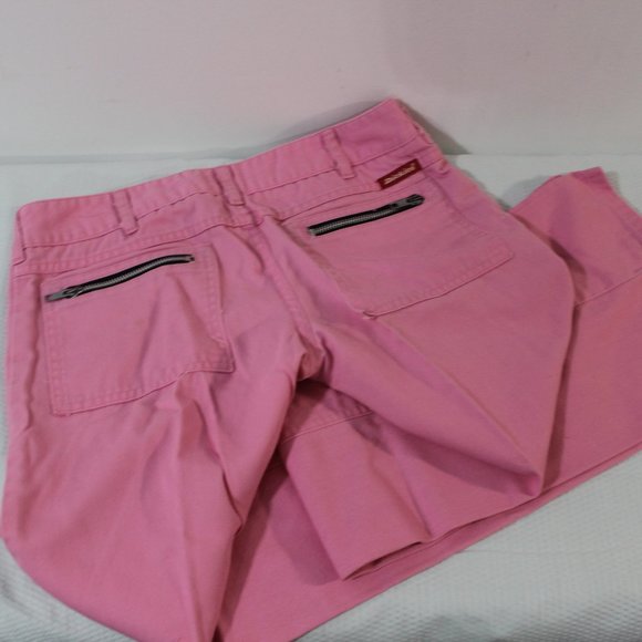 💖 Vintage Pink Dickies Black Zippers Juniors Size 7 - Picture 7 of 9